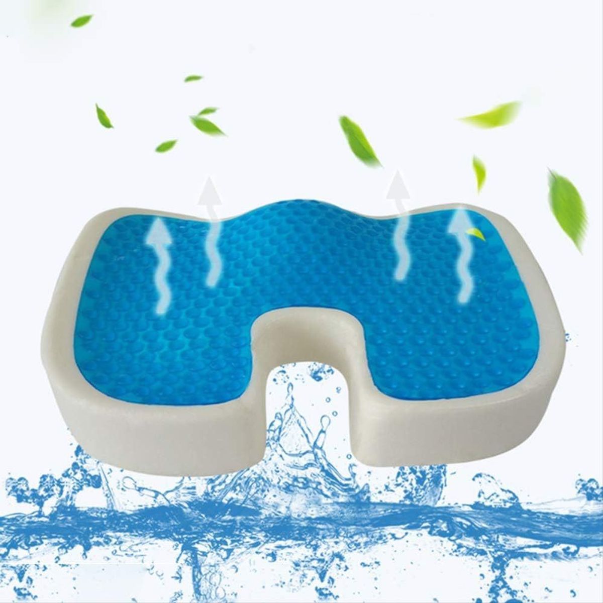 GOLDSUN - Cojin asiento herraje viscoelástica con gel y funda Goldsun