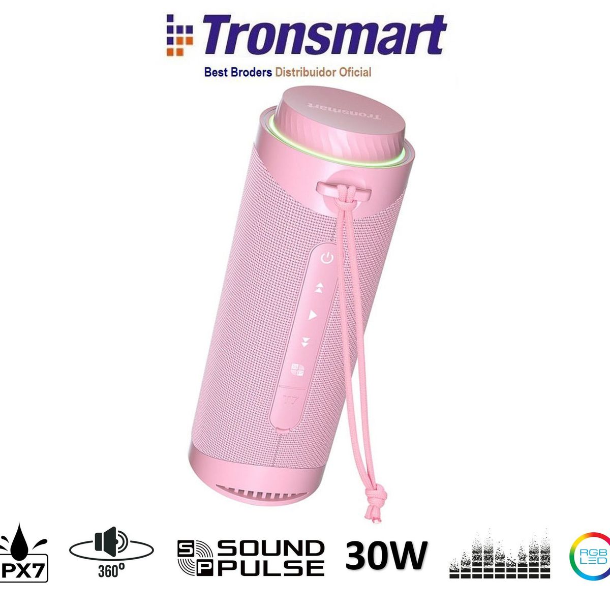 TRONSMART - Tronsmart T7 Parlante Portatil Bluetooth 5.3 Acuatico 360° - Rosado