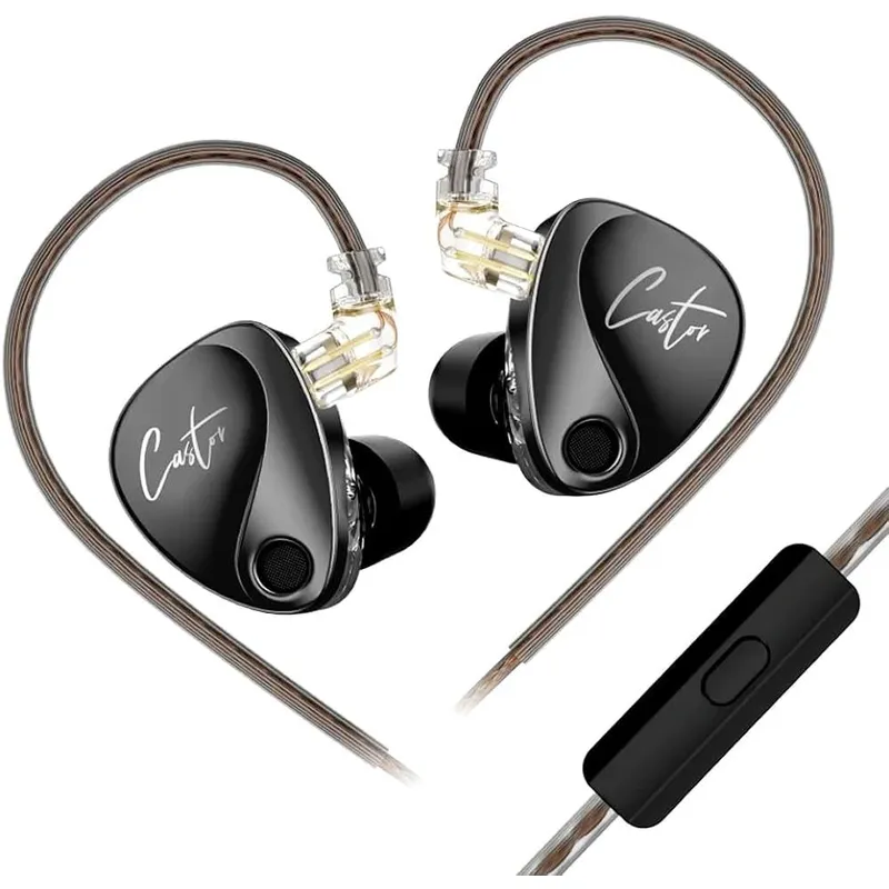 KZ - Audifonos KZ Castor Harman Bass Edition IEM con Micrófono