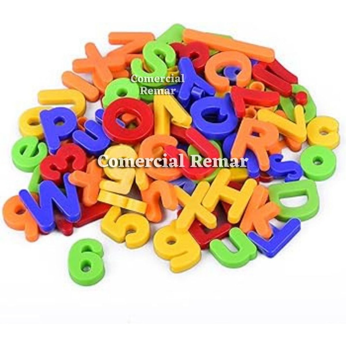 GENERICO - Letras y Números Magnéticos en Táper 72 Piezas
