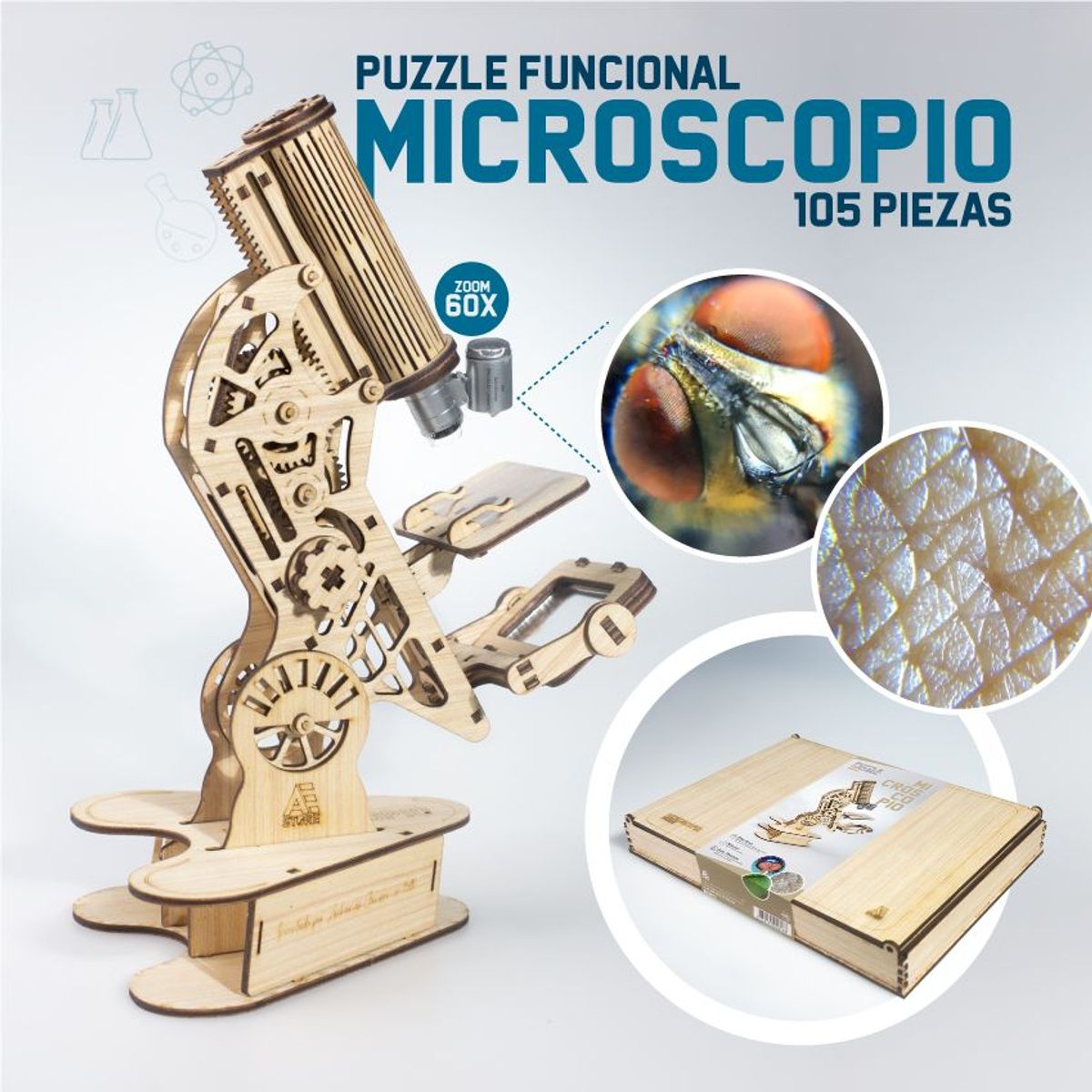 A ANUARIOS EXCLUSIVOS - puzzle 3D MICROSCOPIO