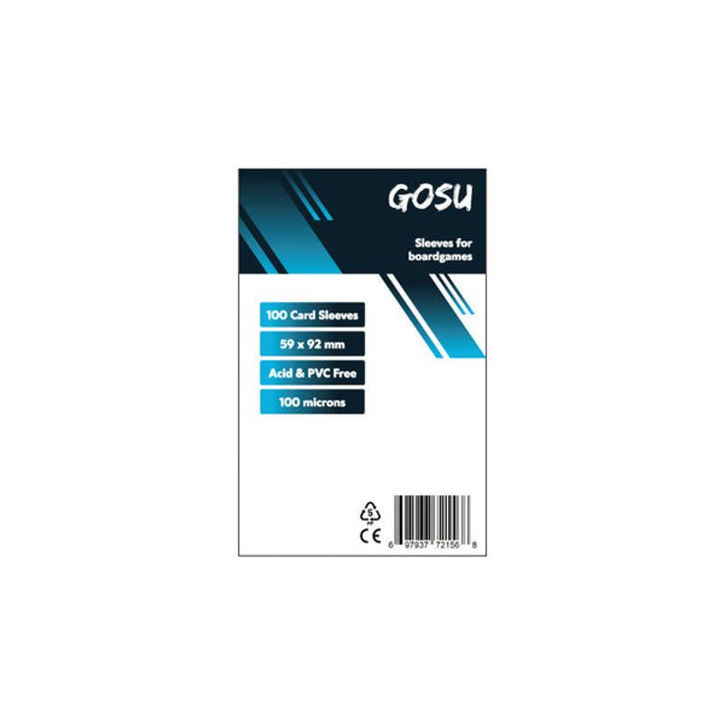 GOSU - FUNDAS PREMIUM 59 X 92 MM FOR BOARDGAMES 100 PCS GOSU