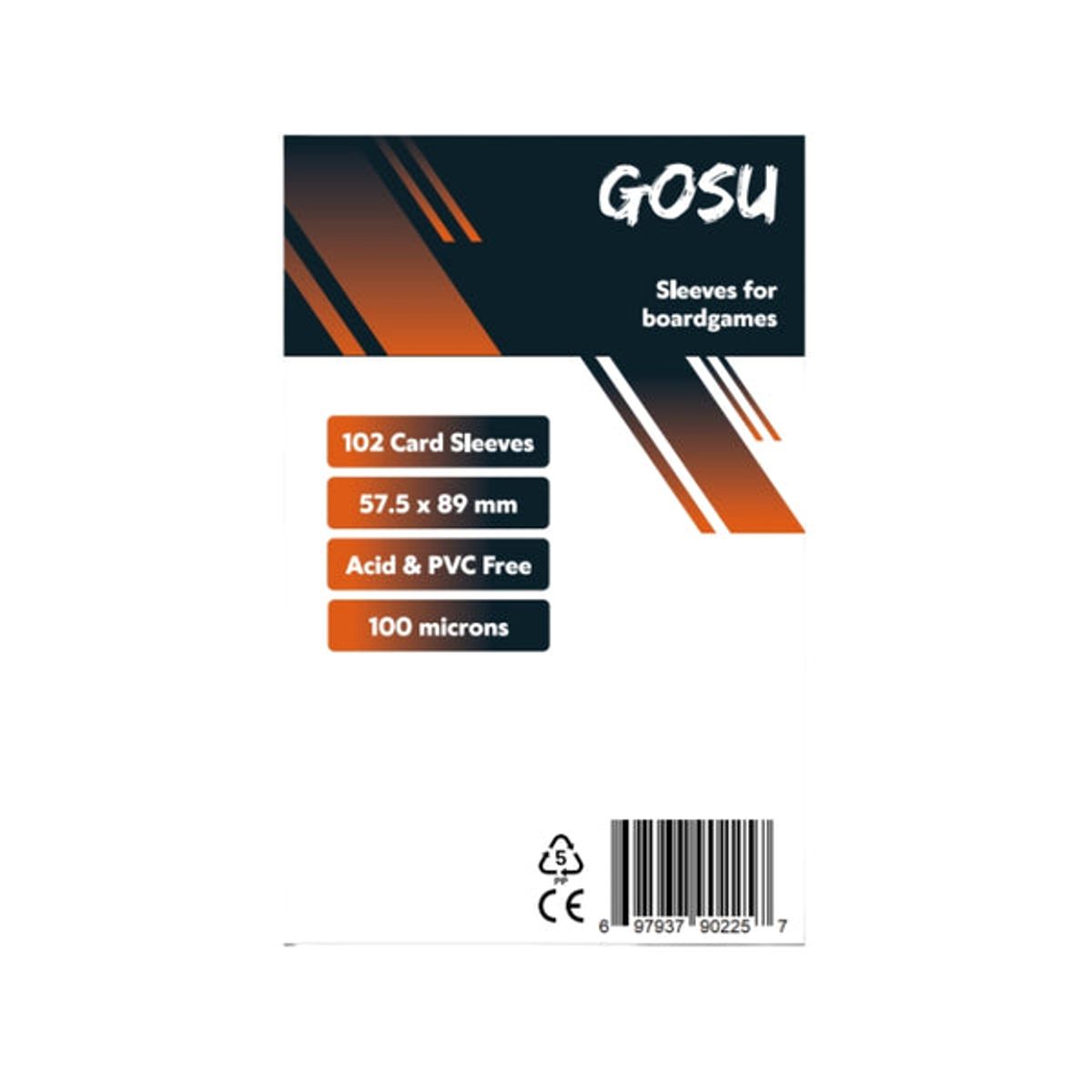 GOSU - FUNDAS PREMIUM 57.5 X 89 MM FOR BOARDGAMES 102 PCS GOSU