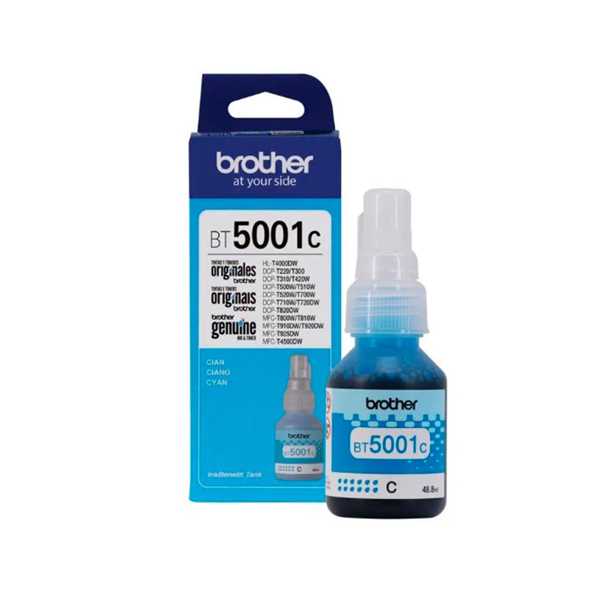 BROTHER - TINTA BROTHER BT-5001C CYAN, PARA T310/T510W/T520W Y MAS - P/N:BT5001C