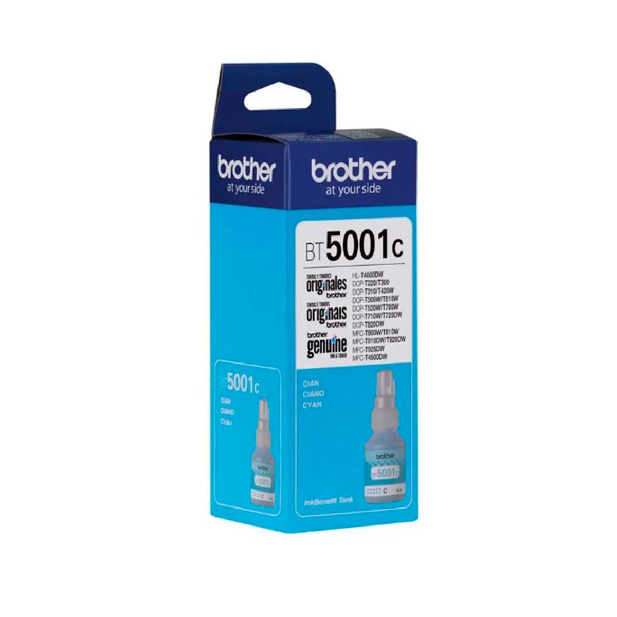 BROTHER - TINTA BROTHER BT-5001C CYAN, PARA T310/T510W/T520W Y MAS - P/N:BT5001C
