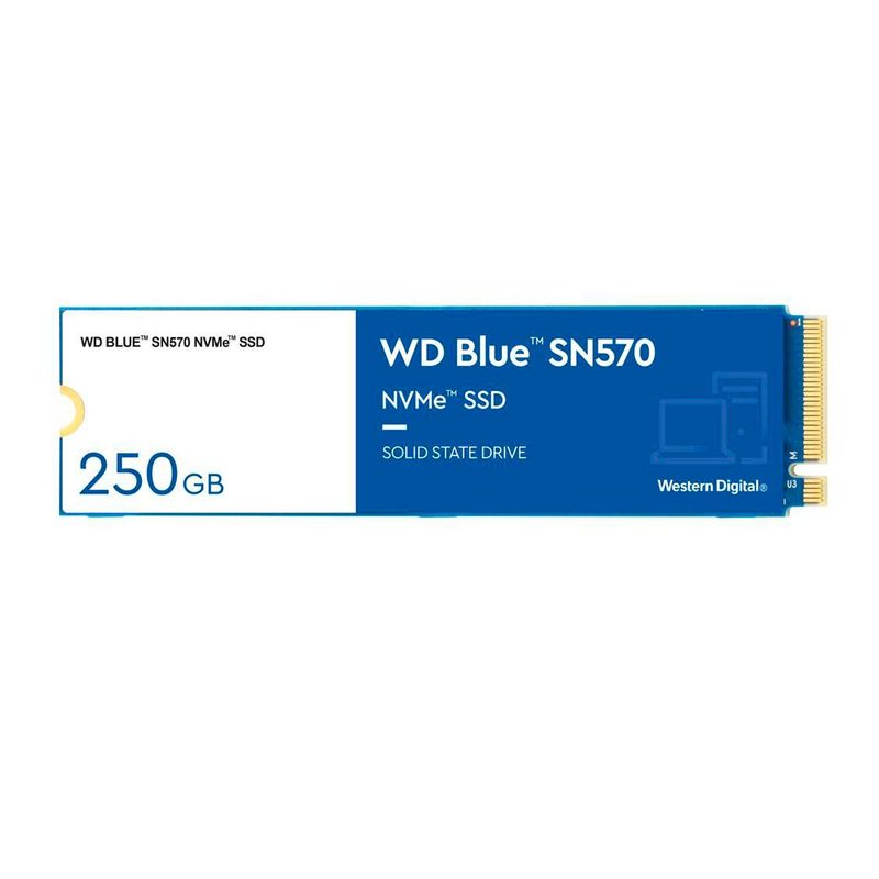 WESTERN DIGITAL - DISCO SOLIDO INTERNO WESTERN DIGITAL BLUE 250GB M.2 P/N: WDS250G3B0C