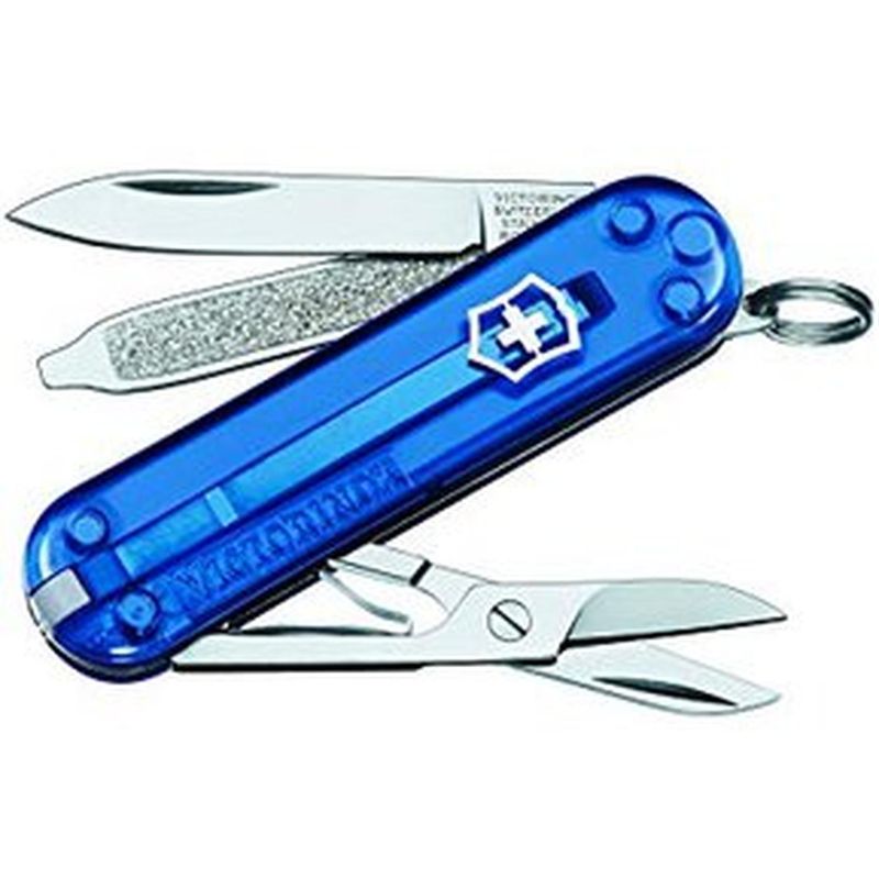 VICTORINOX - Navaja Suiza Clasica Victorinox Classic SD Azul Translúcida