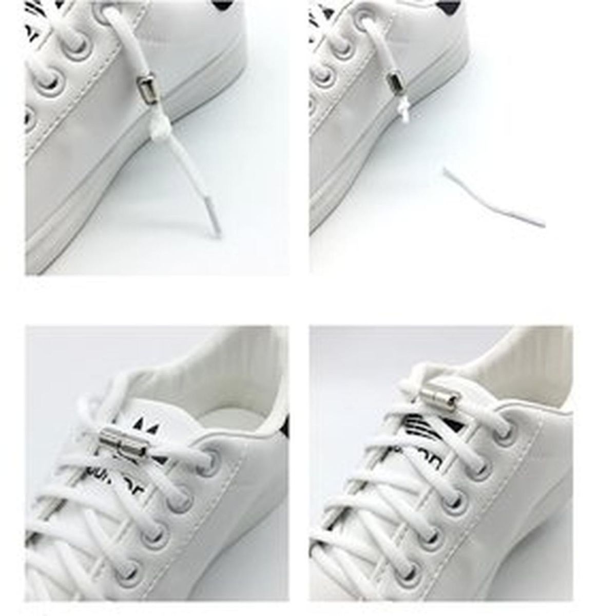 GENERICO - Packx2 Cordones o Pasadores Elásticos Para Zapatillas Color Beige