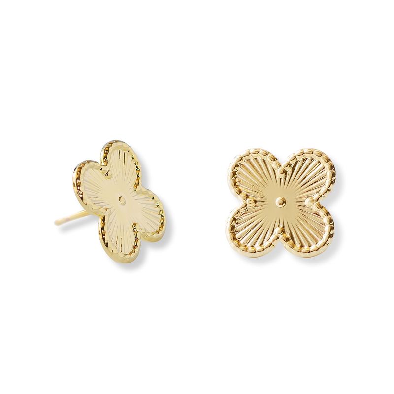 AMBAR JOYERIA - Arete Flor VC LAMINADO EN ORO