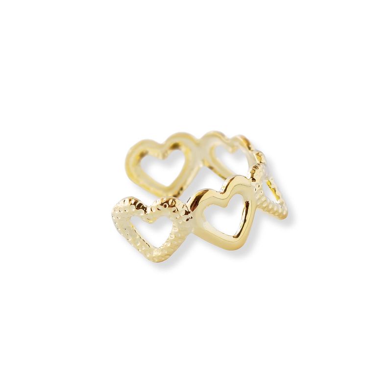 AMBAR JOYERIA - Piercing corazones LAMINADO EN ORO