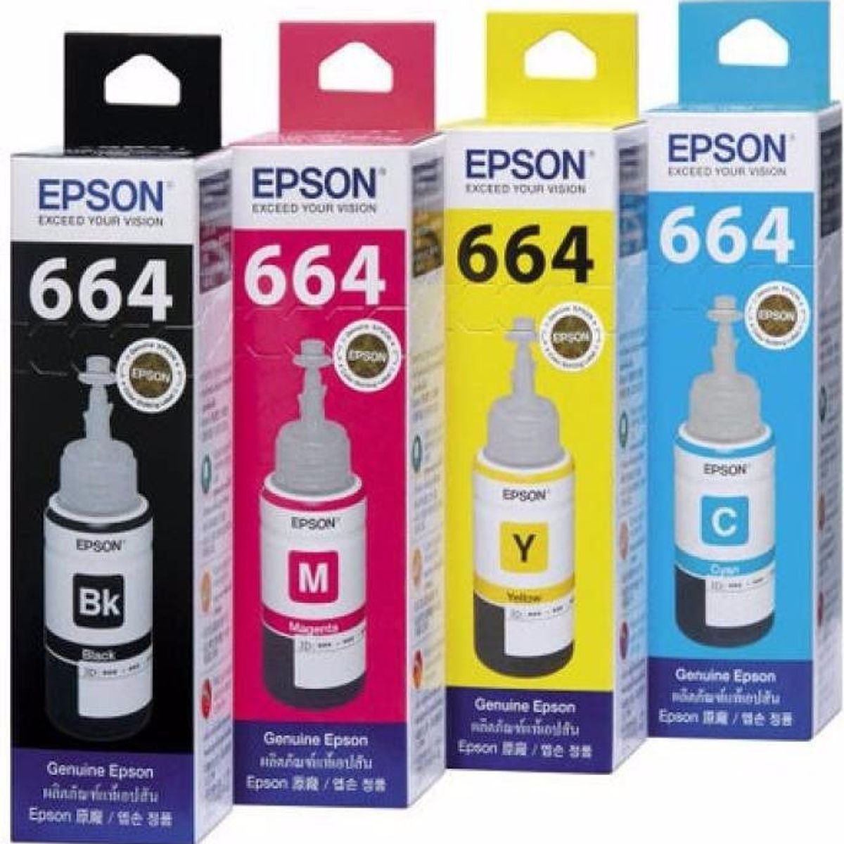 EPSON - SET Botellas tinta EPSON 664 serie L X 4UNIDADES 15P