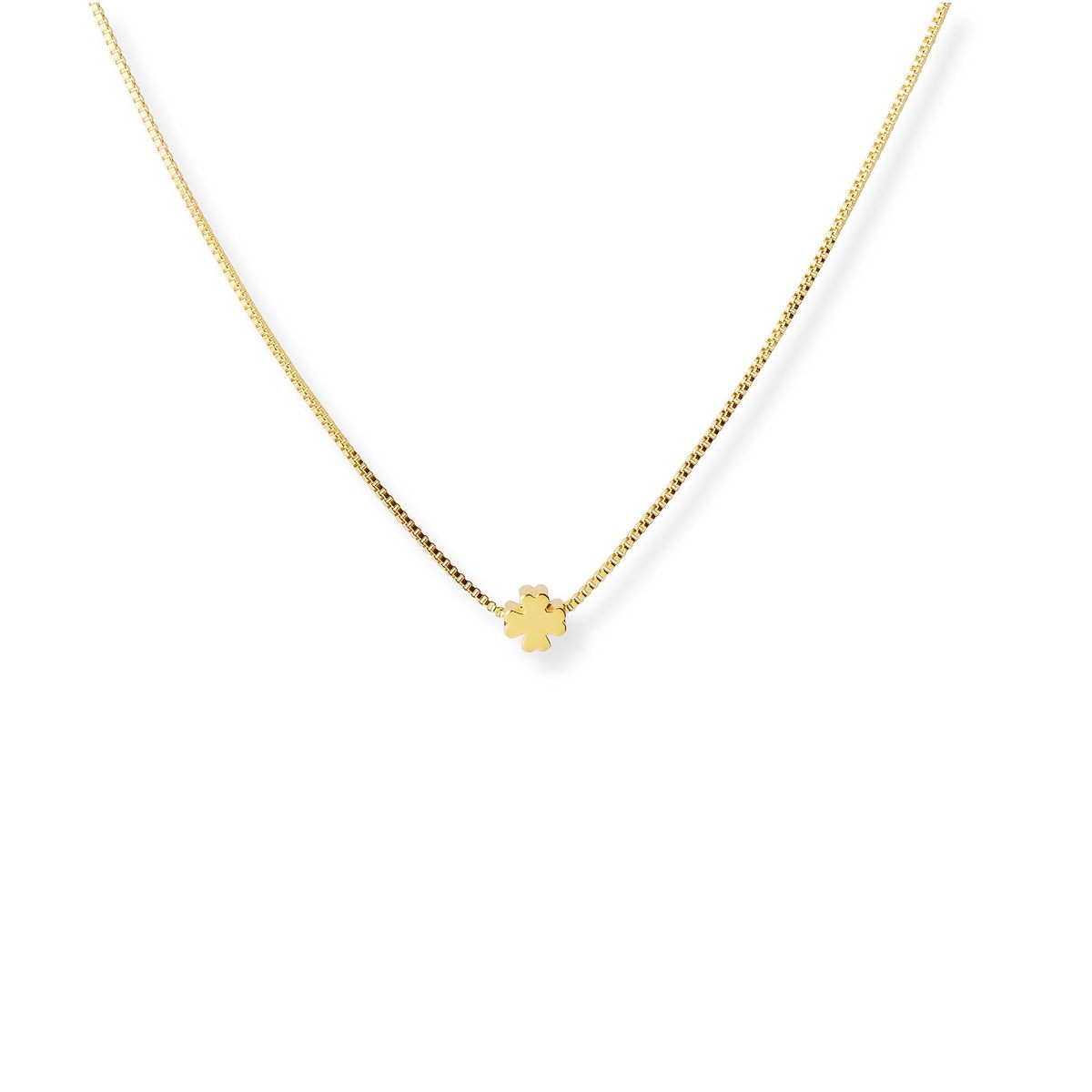 AMBAR JOYERIA - Gargantilla mini Trebol LAMINADO EN ORO