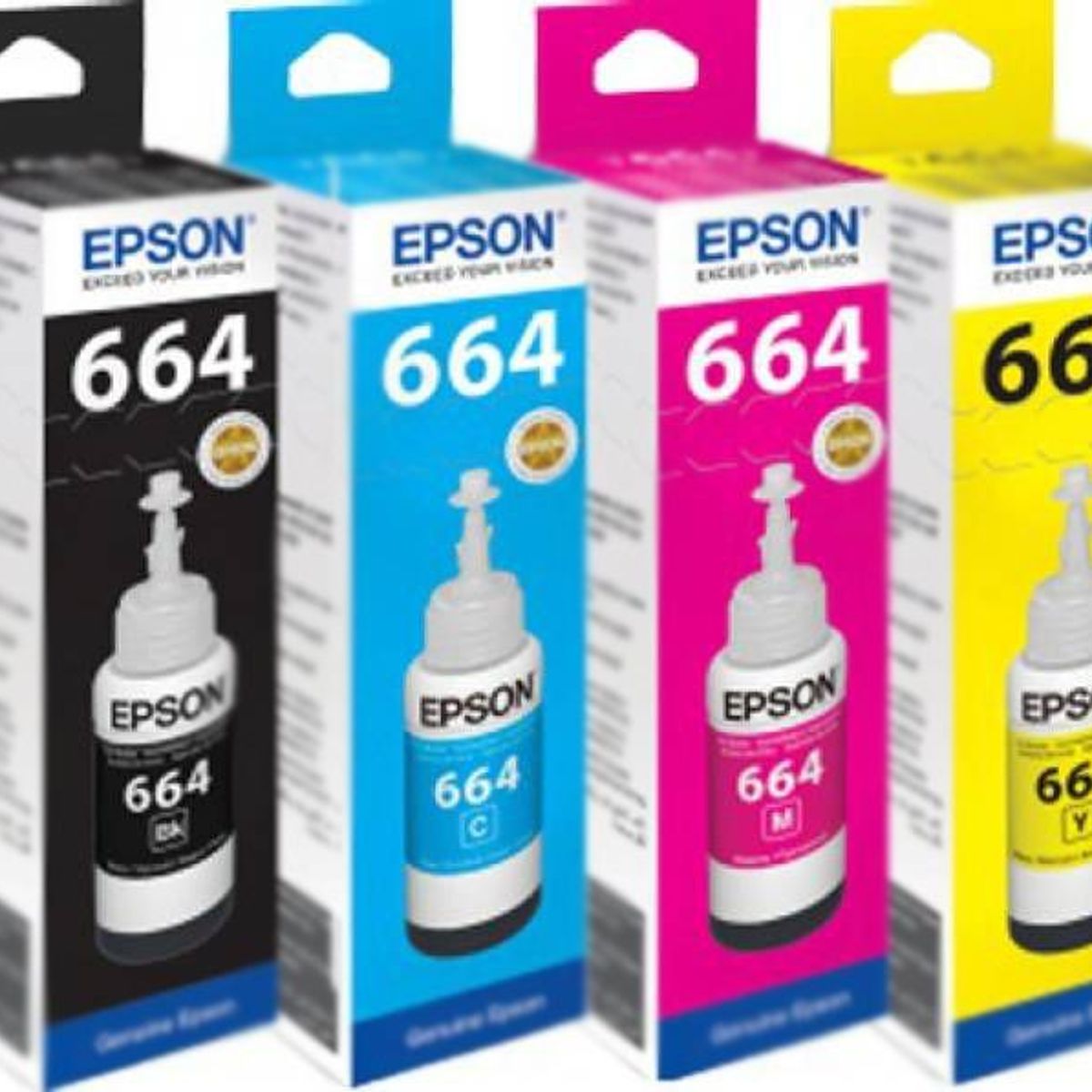 EPSON - KIT Tinta 664 original Botellas tinta epson serie L X 4UNIDADES