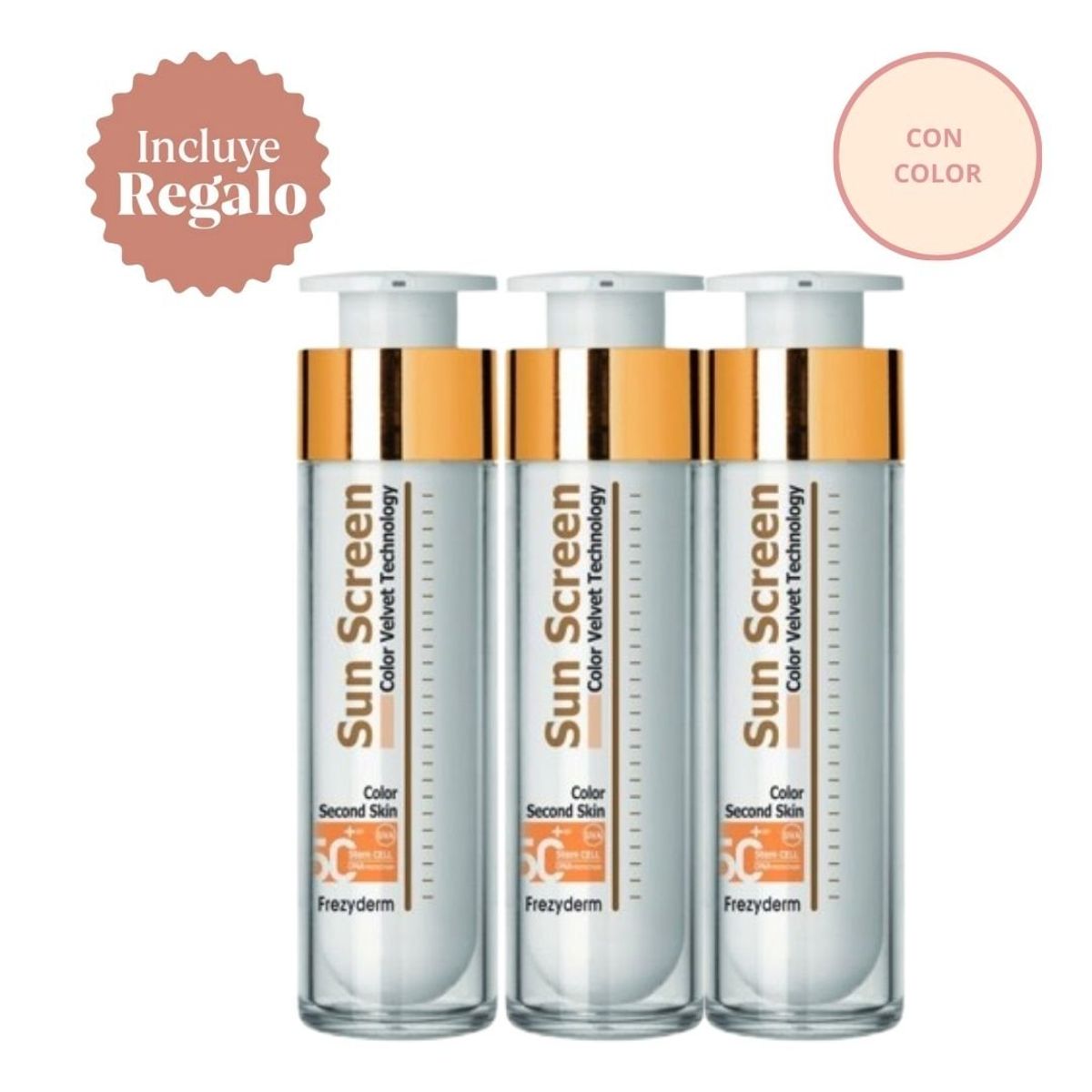 FREZYDERM - Trio Frezyderm Fotoprotector Sun Screen Velvet Color Face SPF50+ 50ml