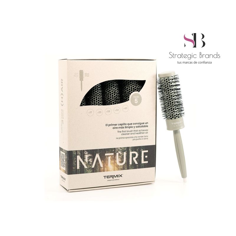 TERMIX - Kit x5 Cepillos de Cabello NATURE