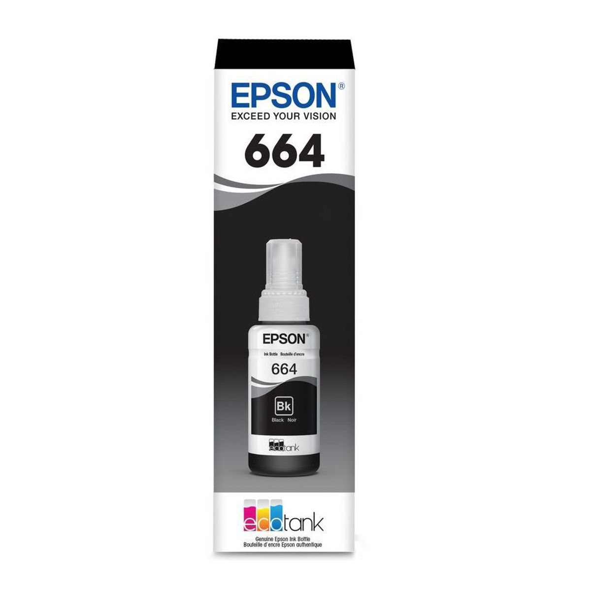 EPSON - Tinta 664 original tinta epson T664 Botella tinta negra epson serie L