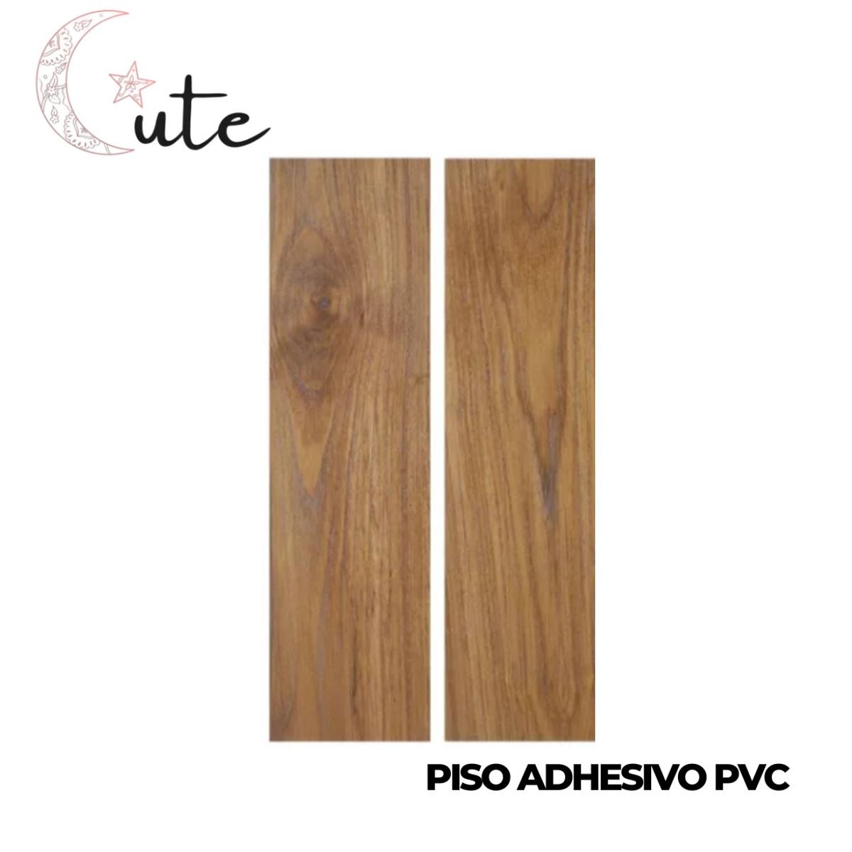 GENERICO - Piso Adhesivo Pvc Madera Texturizada 92Cm X 15Cm