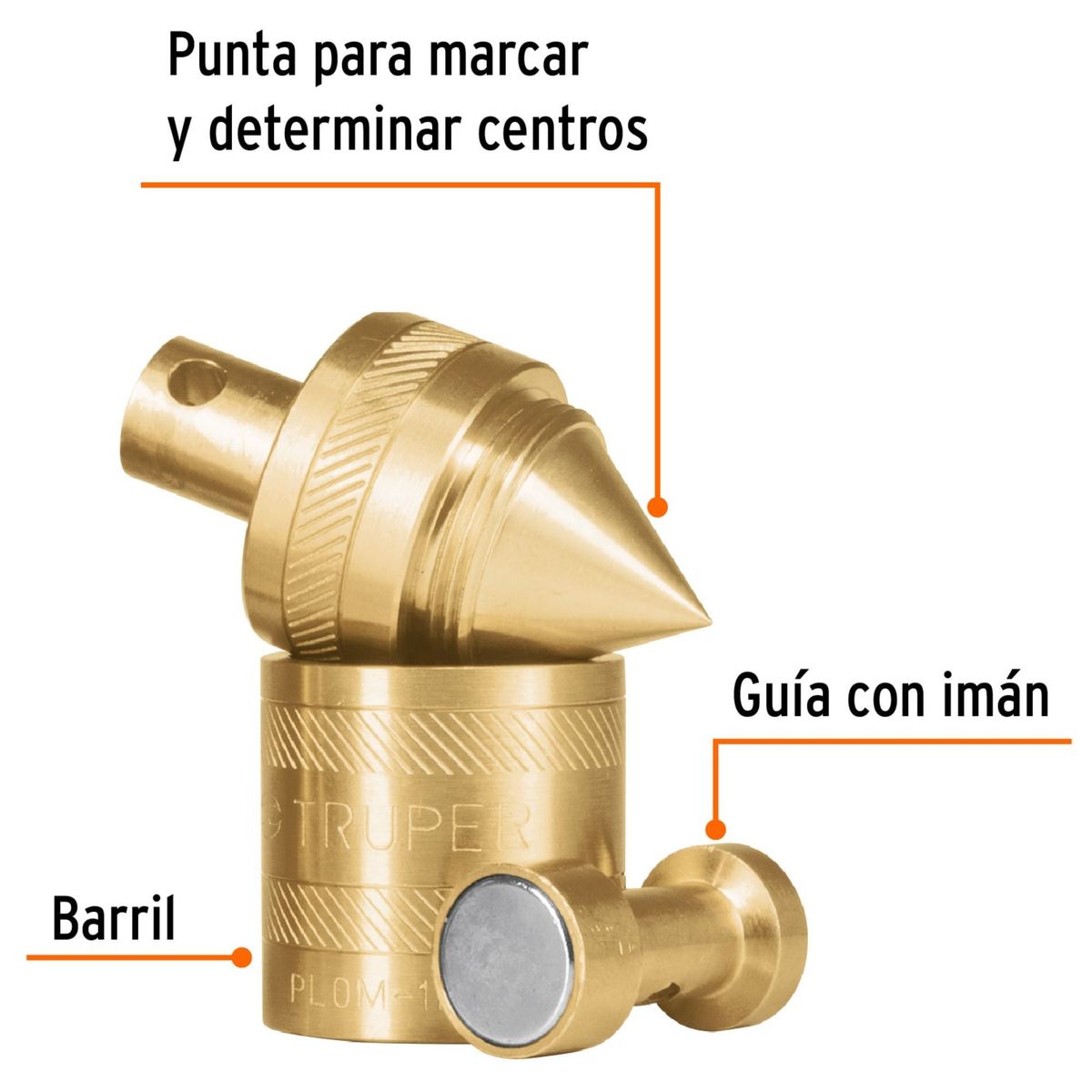 TRUPER - Plomada con centro y guía magnética Truper