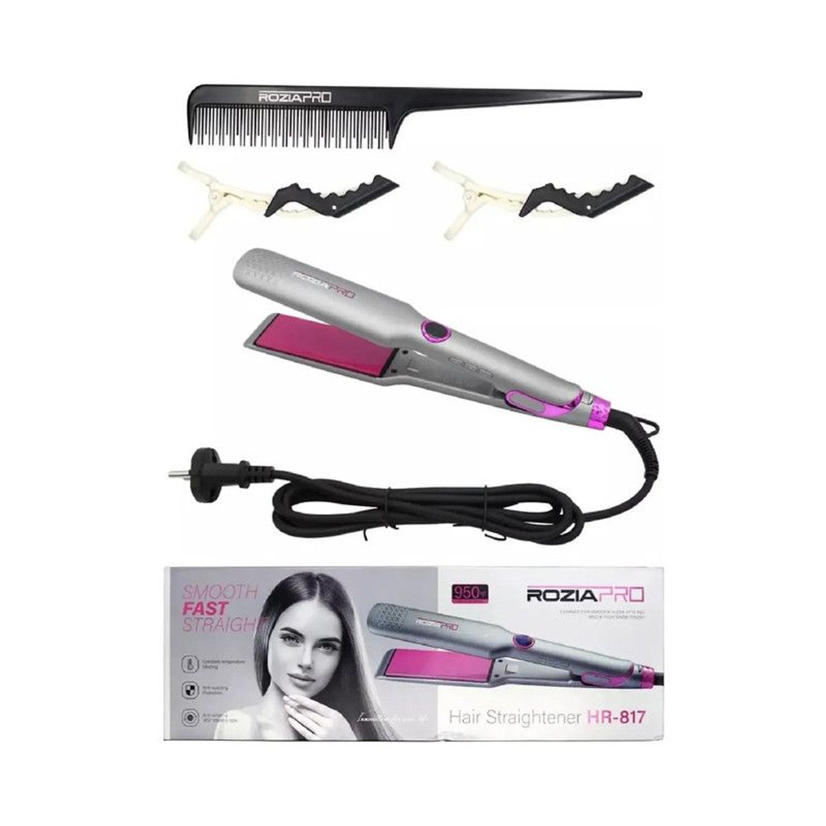 GENERICO - Plancha Alisador y Rizador Digital Rozia PRO-HR817