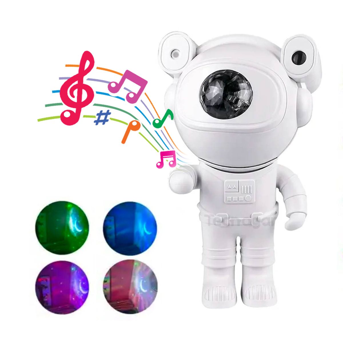 GENERICO - Proyector Astronauta de Galaxia Led Con Parlante Bluetooth y Control
