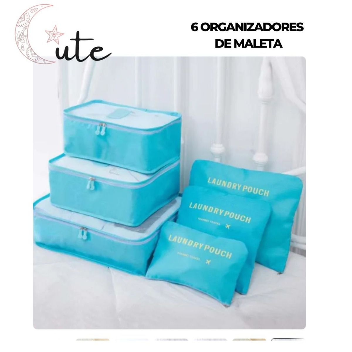CUTE - PACK DE 6 ORGANIZADORES DE MALETA