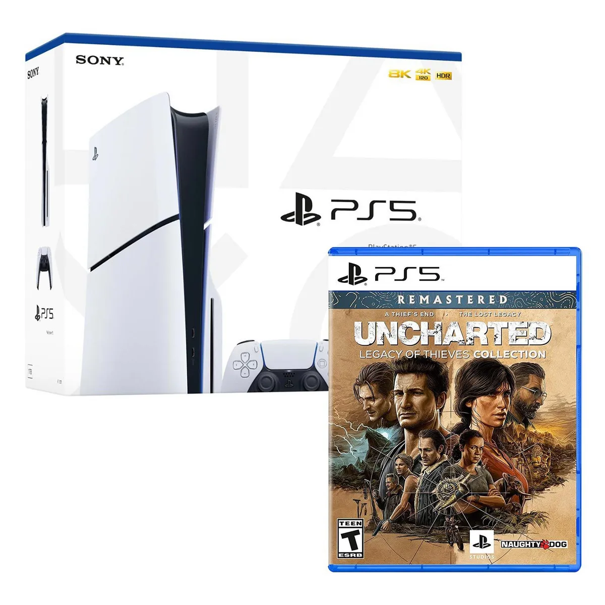 SONY - Consola PS5 Slim Con Lector de Discos + Uncharted Legacy