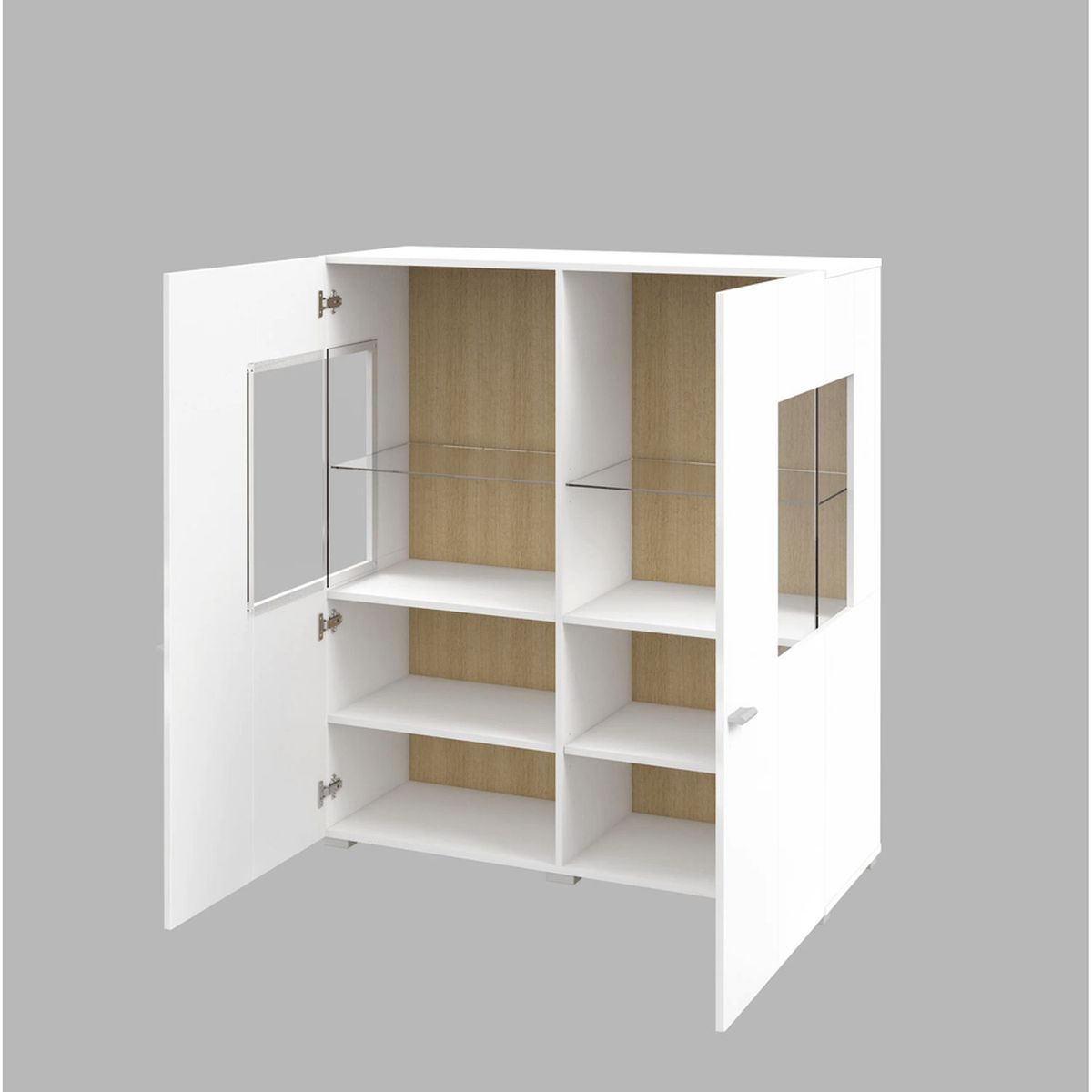 TU MESITA - Vitrina Moderna con vidrio Avatar color Blanco TU MESITA