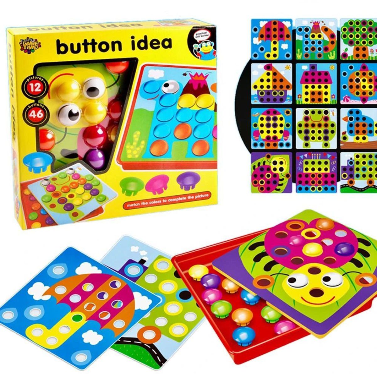 GENERICO - Rompecabezas Didáctico Mosaico Button Idea de Colores