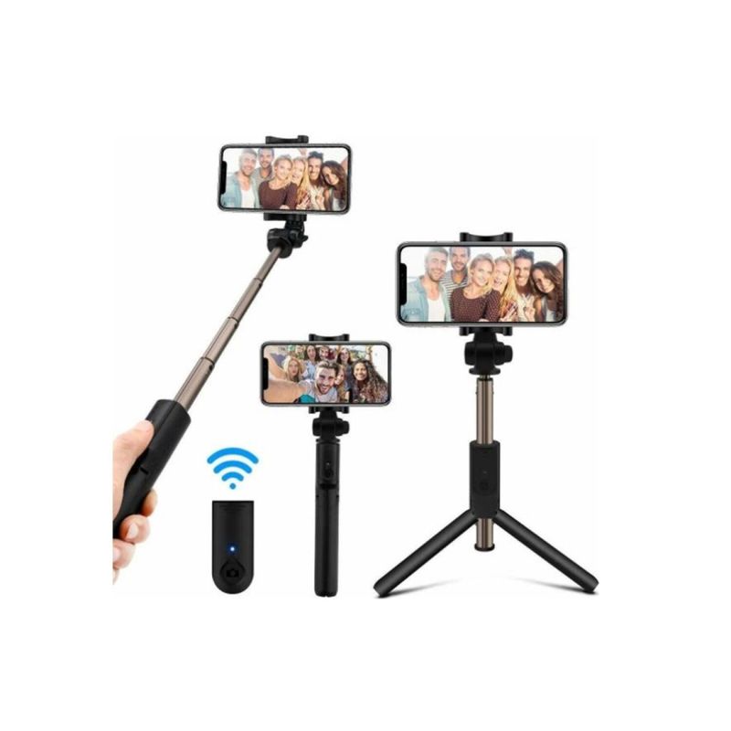 GENERICO - Mini Trípode y Selfie Stick Bluetooth con Luz V05S