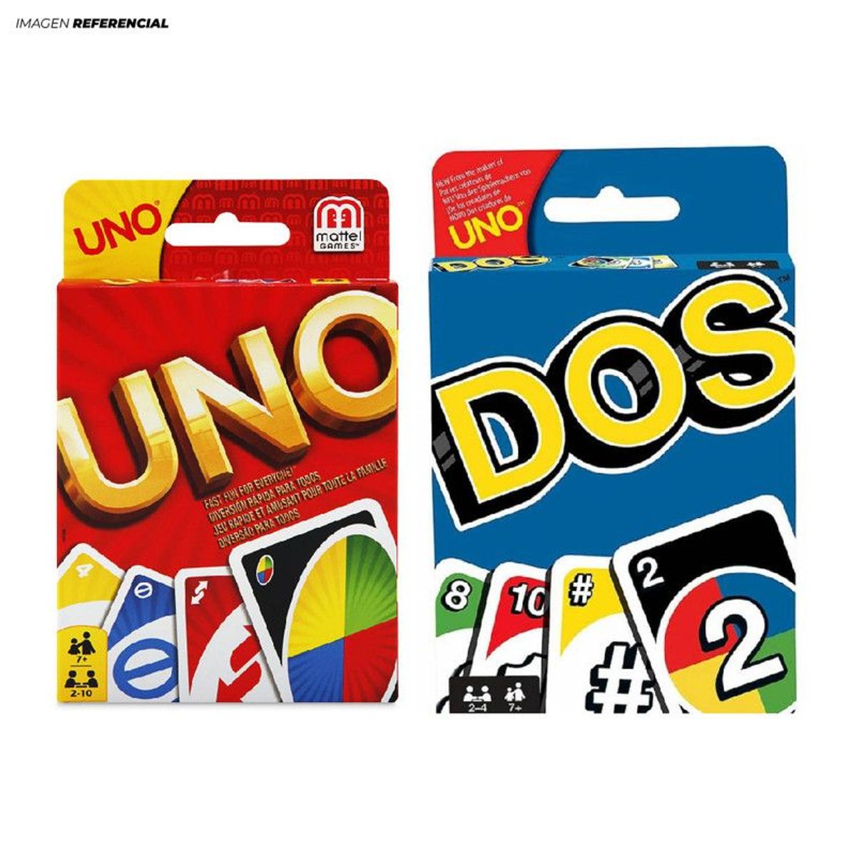 GENERICO - Juego De Mesa Familiar UNO + Juego De Mesa DOS