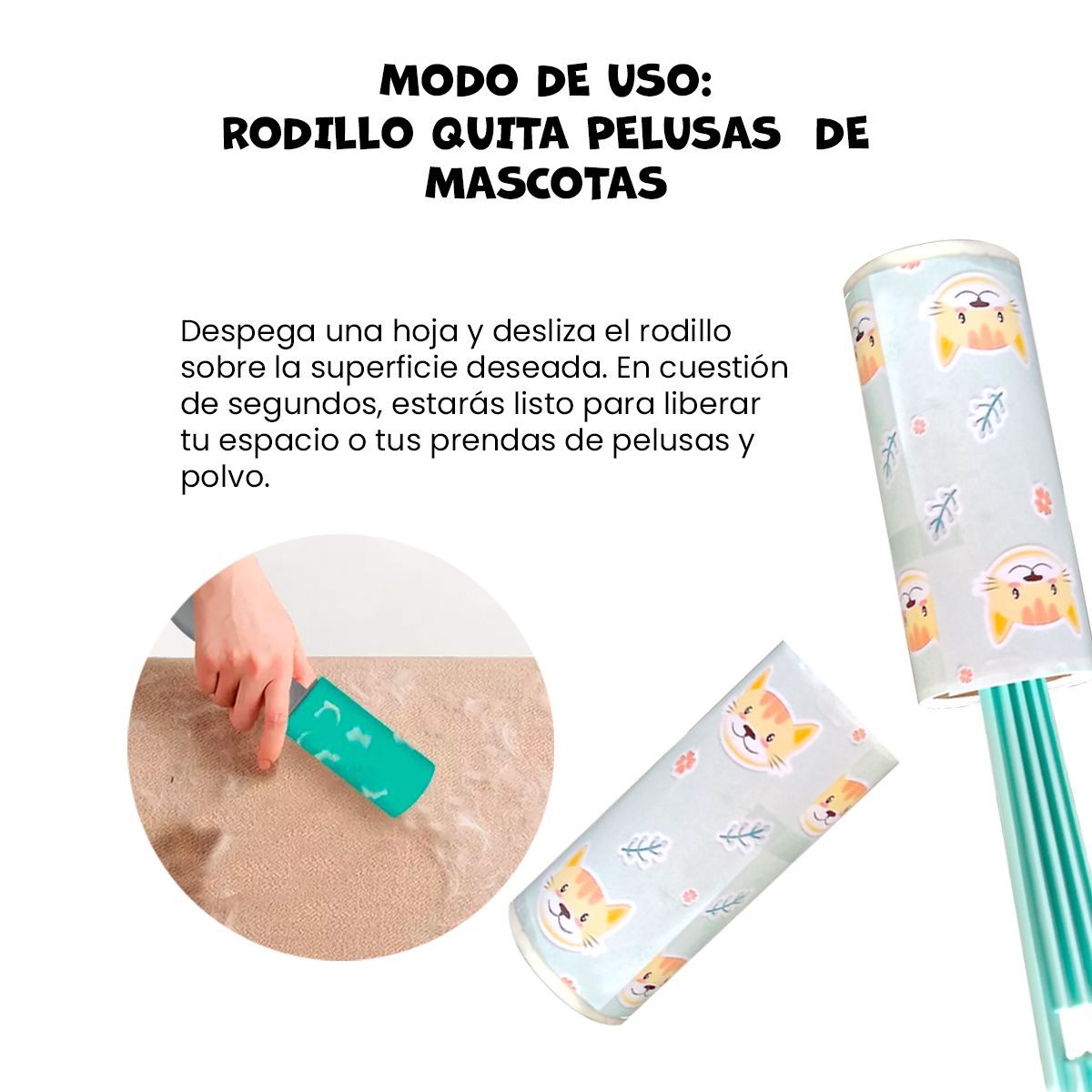 GENERICO - 2 Rodillo Quita Pelusas de Mascotas