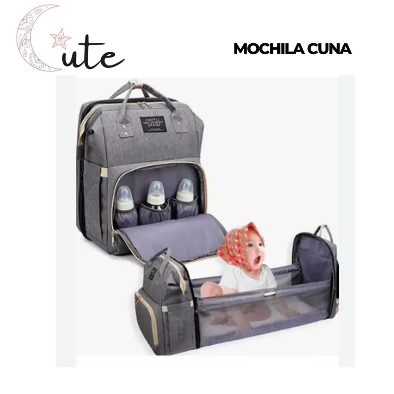 GENERICO - MOCHILA PAÑALERA CUNA PARA BEBÉ