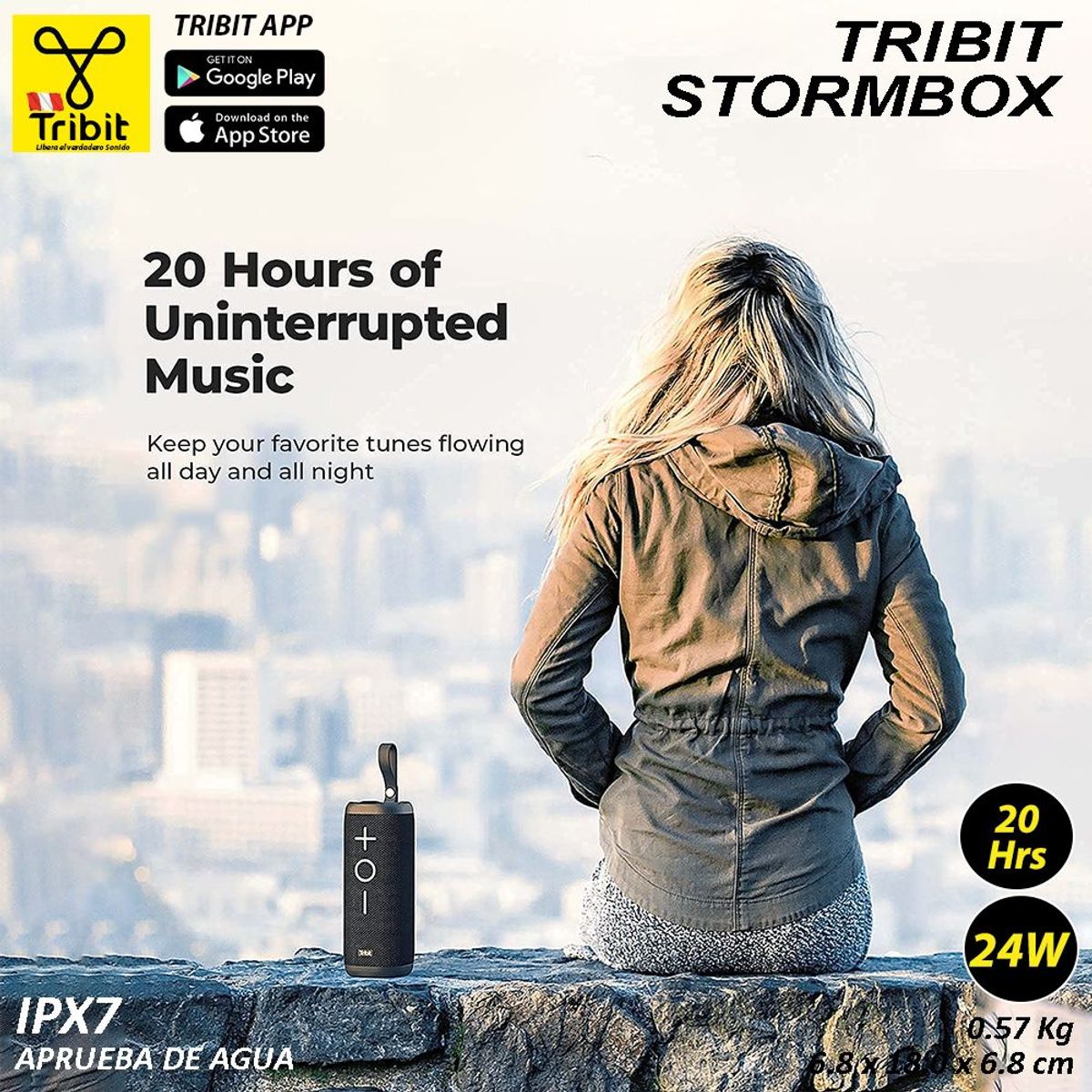 TRIBIT - Tribit StormBox 24W reales - Altavoz Bluetooth.