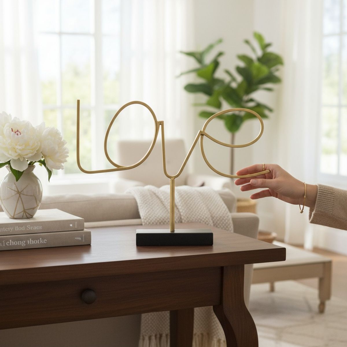 GENERICO - Figura Decorativa de Metal LOVE