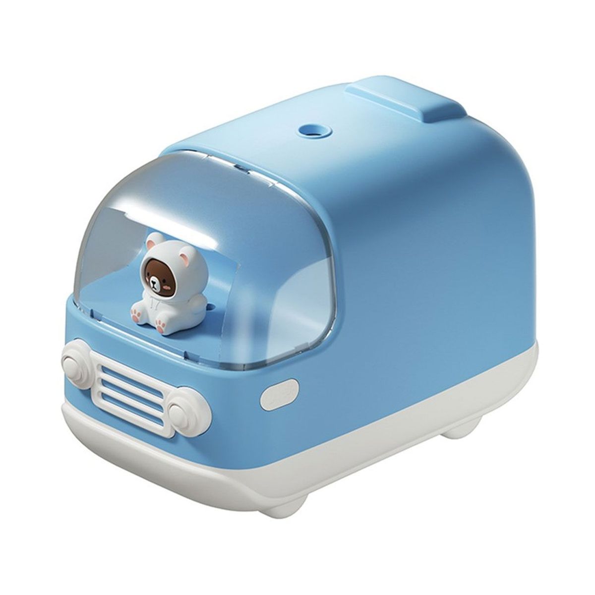 NEO DIGITAL - Humidificador E-24 difusor de aroma vaporizador 350ml luz LED Celeste