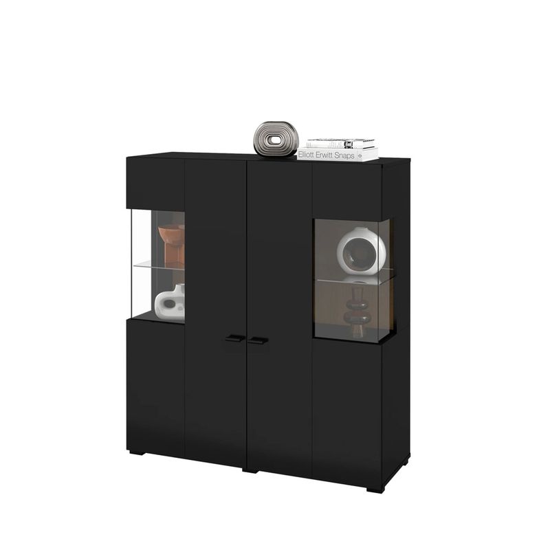 TU MESITA - Vitrina Moderna con vidrio Avatar color Negro TU MESITA