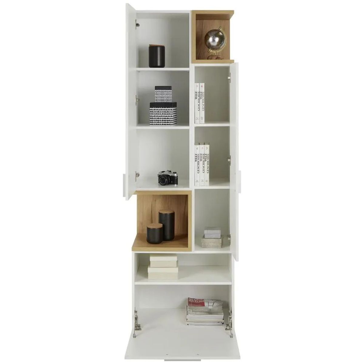 TU MESITA - Aparador en Vertical Moderno 3 Puertas Margarito Blanco TU MESITA