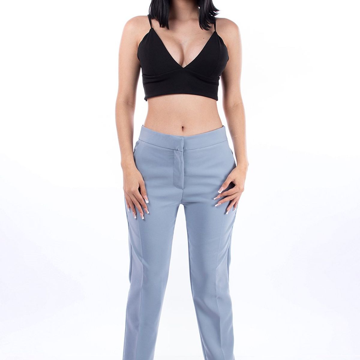 GENERICO - Pantalón Formal Recto Dayan Color Acero - Estacion 108