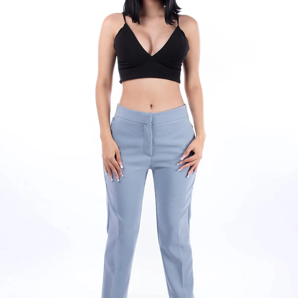 GENERICO - Pantalón Formal Recto Dayan Color Acero - Estacion 108