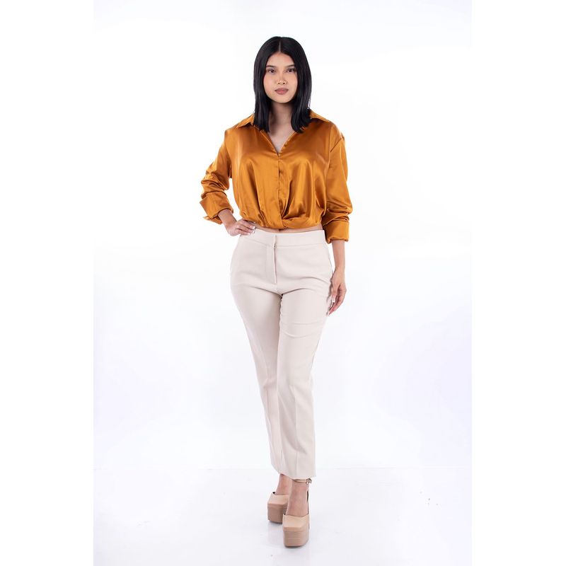 GENERICO - Pantalón Formal Recto Dayan Color Beige Estacion 108