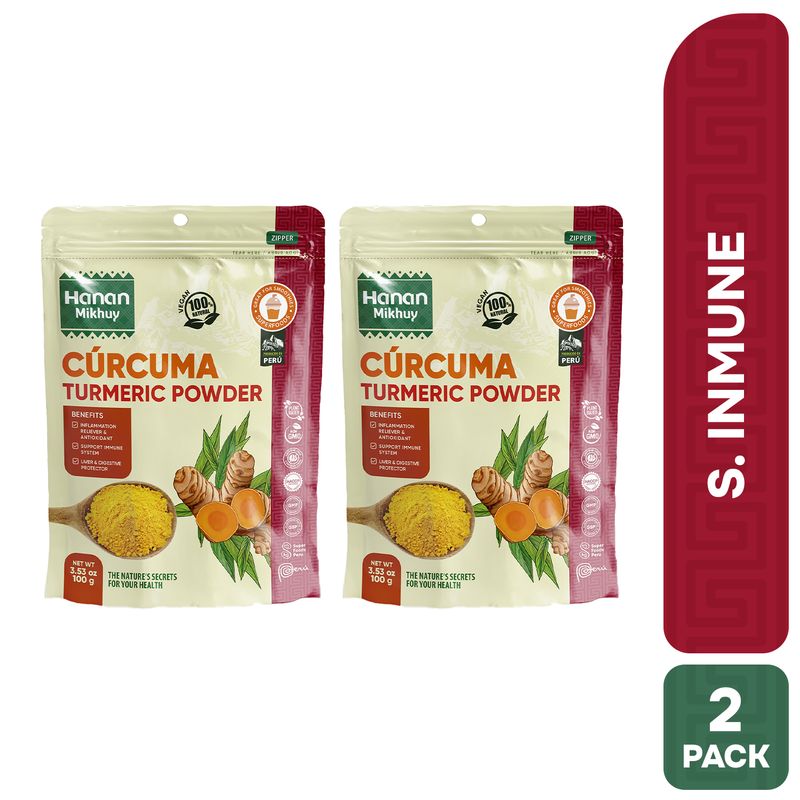 HANAN PERUVIAN SECRETS - Cúrcuma en Polvo Hanan Duopack 100g