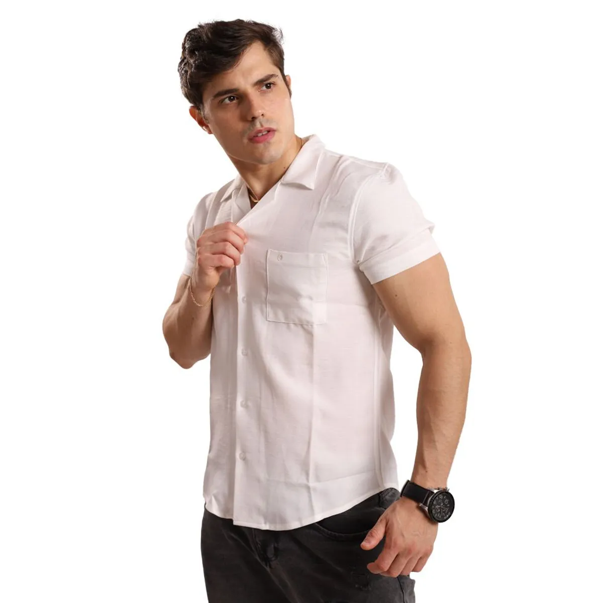 TROPIKL - Camisa Smart Casual Hombre Pearl Line Slim Fit
