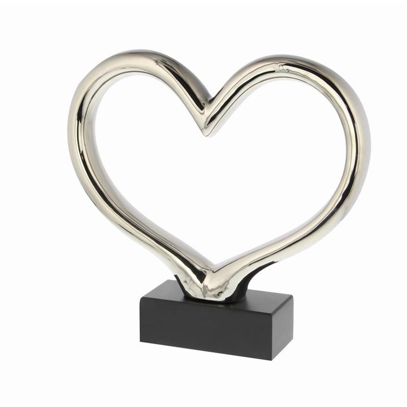 GENERICO - Escultura Corazon Plateado