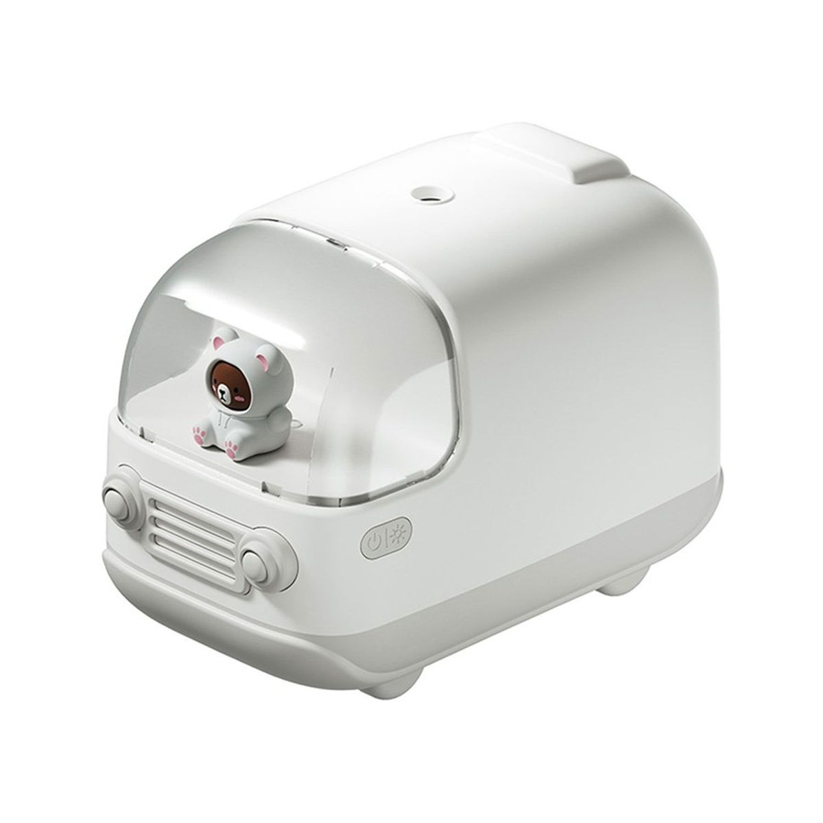 NEO DIGITAL - Humidificador E-24 difusor de aroma vaporizador 350ml luz LED Blanco