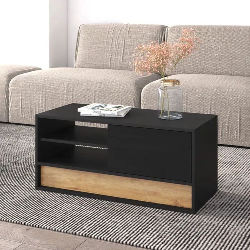 TU MESITA - Mesa de Centro 2 puertas Frida color Negro TU MESITA