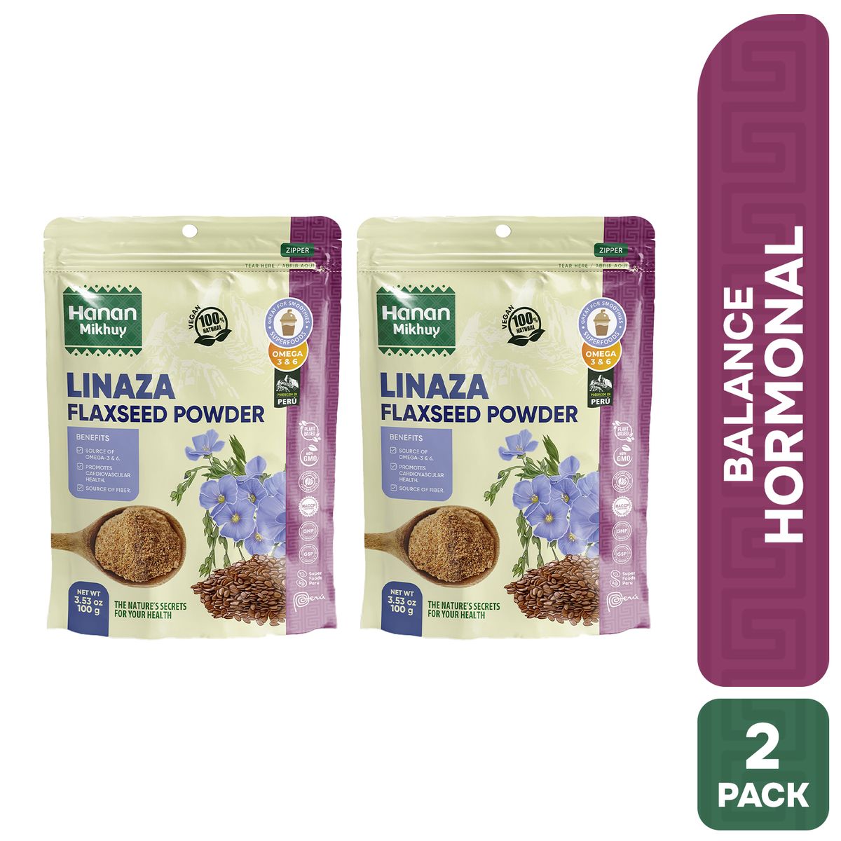 HANAN PERUVIAN SECRETS - Linaza en Polvo Hanan Duopack 100g