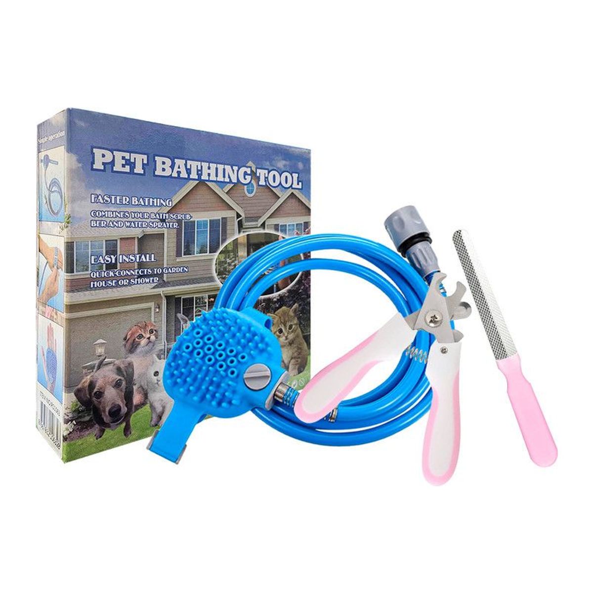 GENERICO - Manguera 228cm + Cortaúñas y lima - para mascotas