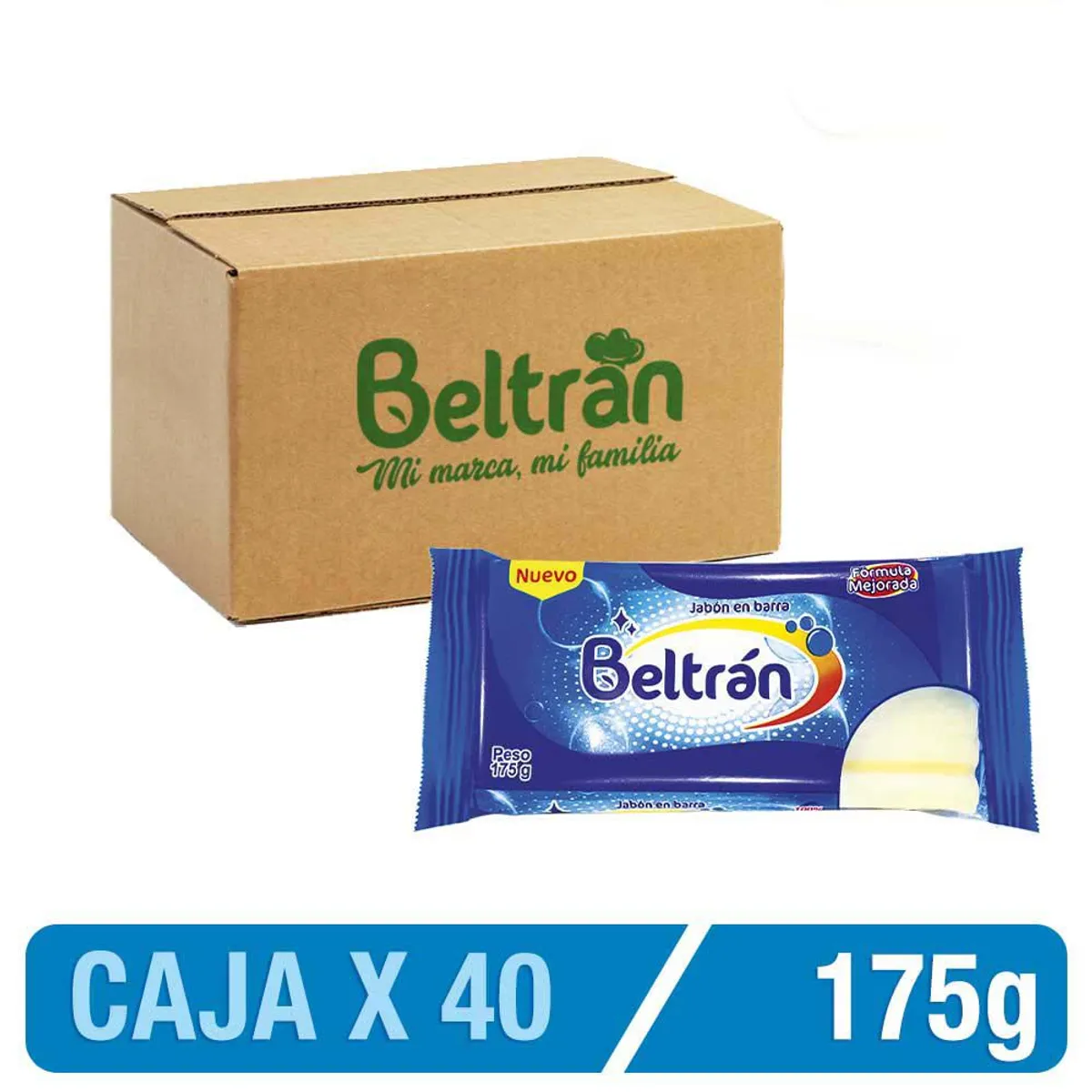 BELTRAN - Jabón De Barra Blanco Beltrán 175 Gr X 40 U.