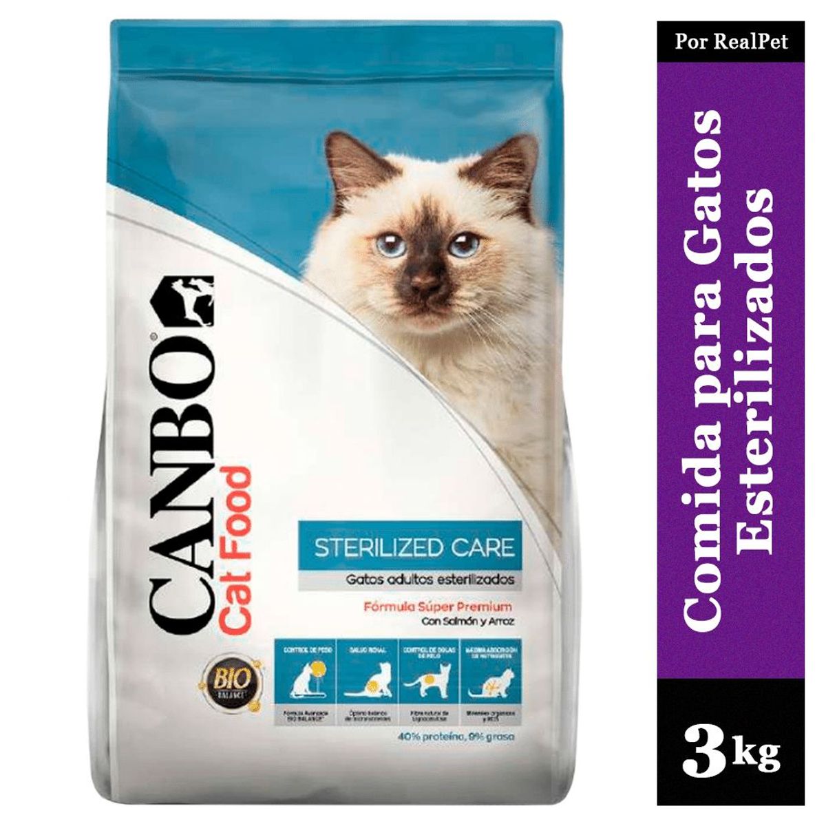 CANBO - Comida para Gato Adulto Esterilizado Canbo Sterilized 3 kg