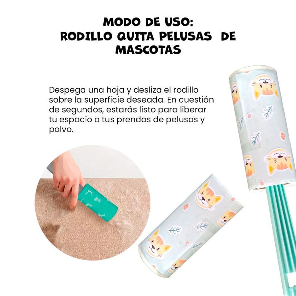 GENERICO - 3 Rodillo Quita Pelusas de Mascotas